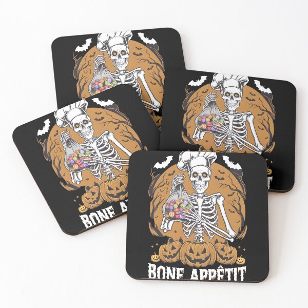 Item preview, Funny halloween Bone Appétit Funny Skeleton Halloween Joke T-Shirt designed and sold by Uglyandcute.