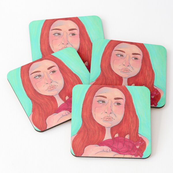 Item preview, Red Head Giving Her Red Heart designed and sold by Artofeleanor.