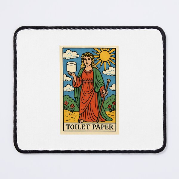 Item preview, Toilet Paper Tarot card pizza hamburger meme prank weird birthday funny designed and sold by CheeseBlueprint.