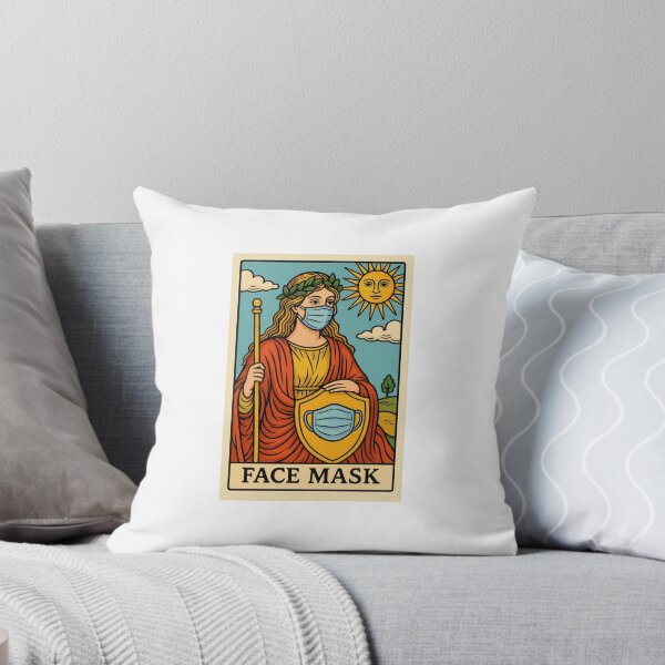 Item preview, Face Mask Tarot card pizza hamburger meme prank weird birthday funny designed and sold by CheeseBlueprint.