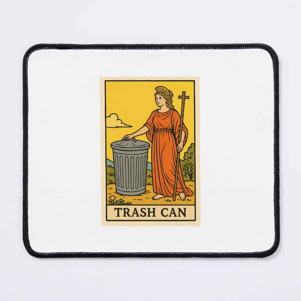 Item preview, Trash Can Tarot card pizza hamburger meme prank weird birthday funny designed and sold by CheeseBlueprint.