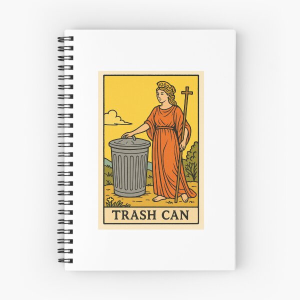 Item preview, Trash Can Tarot card pizza hamburger meme prank weird birthday funny designed and sold by CheeseBlueprint.