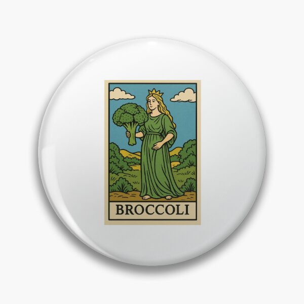 Item preview, Broccoli Tarot card pizza hamburger meme prank weird birthday funny designed and sold by CheeseBlueprint.