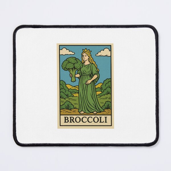 Item preview, Broccoli Tarot card pizza hamburger meme prank weird birthday funny designed and sold by CheeseBlueprint.