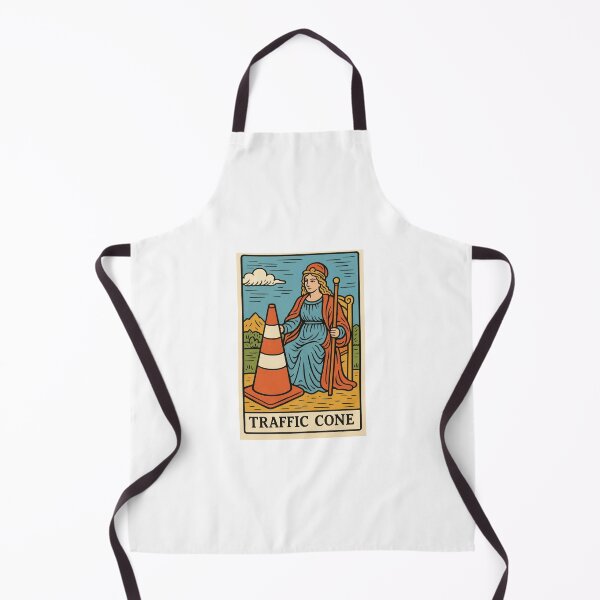 Item preview, Traffic Cone Tarot card pizza hamburger meme prank weird birthday funny designed and sold by CheeseBlueprint.