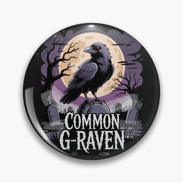 Item preview, Common G-Raven – Spooky Halloween Common Raven Pun Design designed and sold by Brainy Bird's Place.