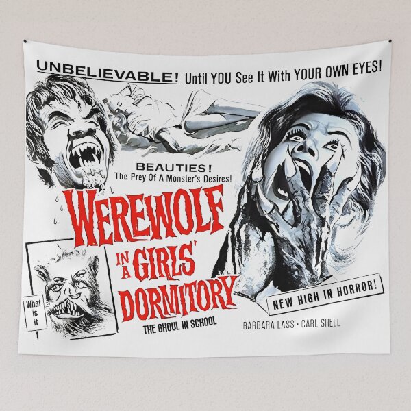 Item preview, Werewolf in a Girls Dormitory Movie Poster designed and sold by ArchimedesPrime.
