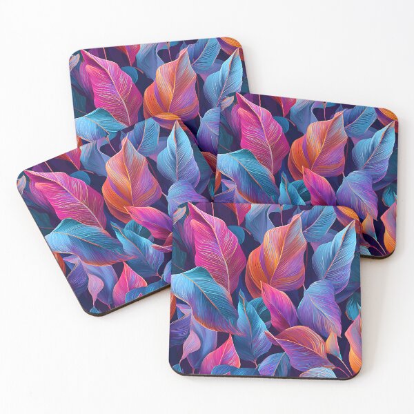 Item preview, Fantasy Tropical Island Leaves In Exotic Caribbean Colors designed and sold by DEC02.