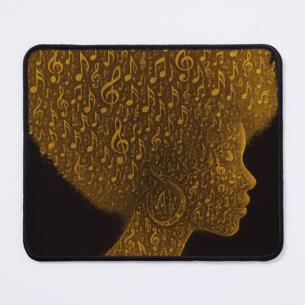 Item preview, Music note image of a woman with a Afro  designed and sold by RoseShop2093.
