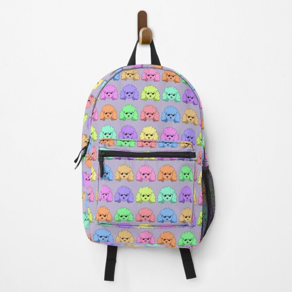 Item preview, Pastel Rainbow Poodle Pattern Grey Background designed and sold by OliRoseArt.