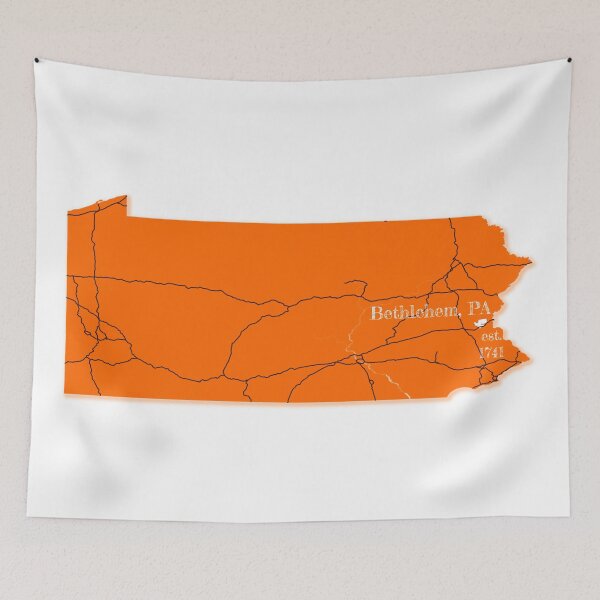 Item preview, Bethlehem, PA [Orange] designed and sold by PhilbonianDezin.