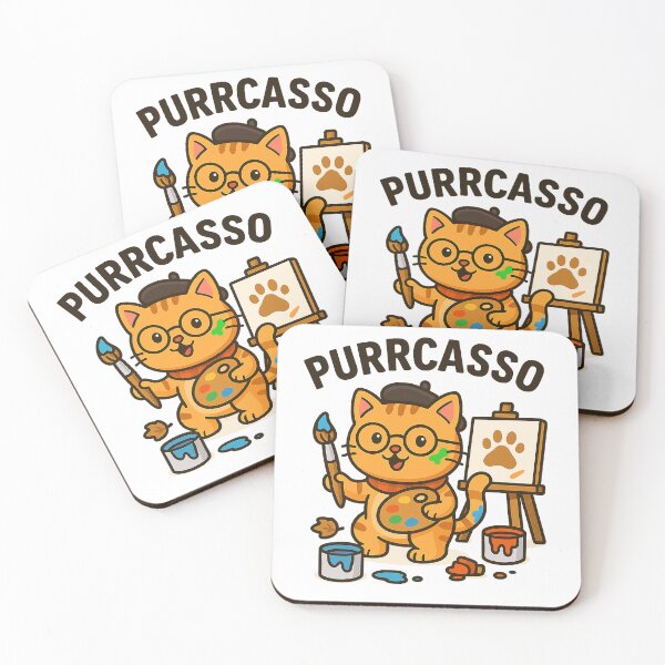 Item preview, Purrcasso – Funny Artist Cat Cartoon – Painting Lover T-Shirt designed and sold by MeowLaugh.