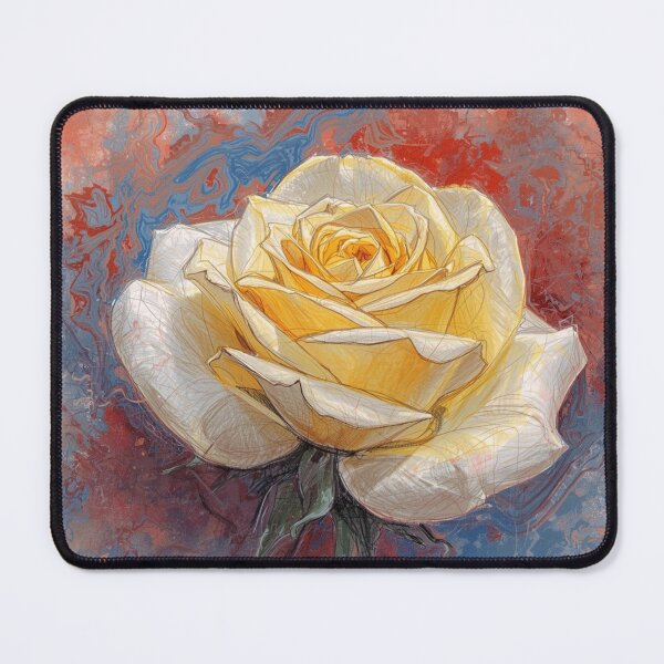 Item preview, Stylized Rose Illustration with Abstract Marble Texture designed and sold by Uniquely Yours.