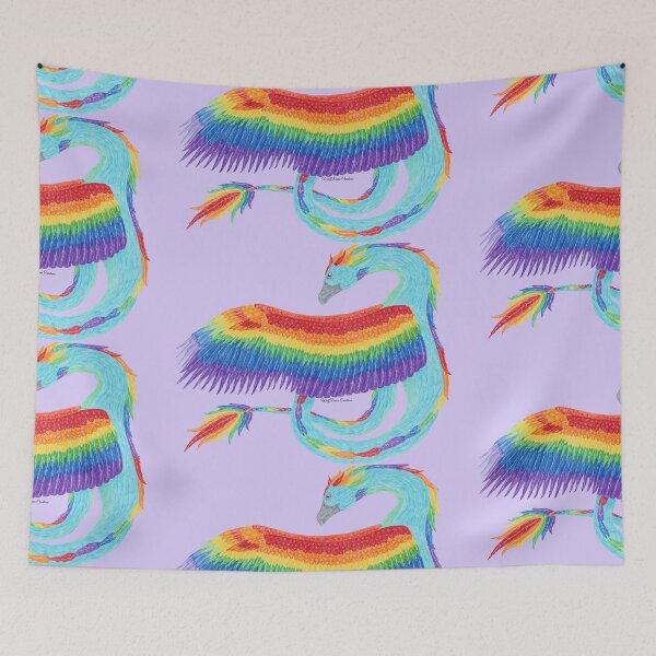 Item preview, Colorful feathered rainbow serpent designed and sold by WolfRaven Creations.