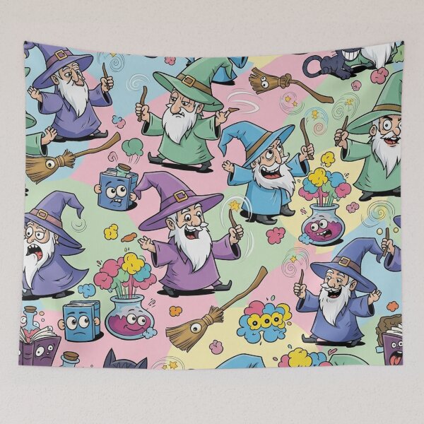 Item preview, Whimsical Wizards and Magical Pattern designed and sold by MySignatureItems.
