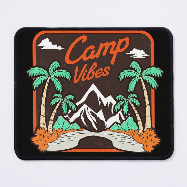 Item preview, Camp Vibes Retro Palm Trees and Mountains Aesthetic Design designed and sold by FmDesigner87.