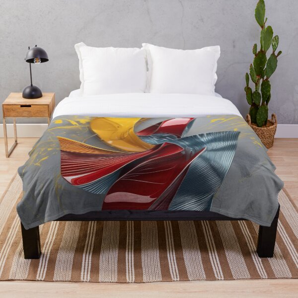 Artikelvorschau, Abstrakte Chrom-Strichzeichnung in Gelb, Rot und Blau entworfen und verkauft von Harmonic_Layers.