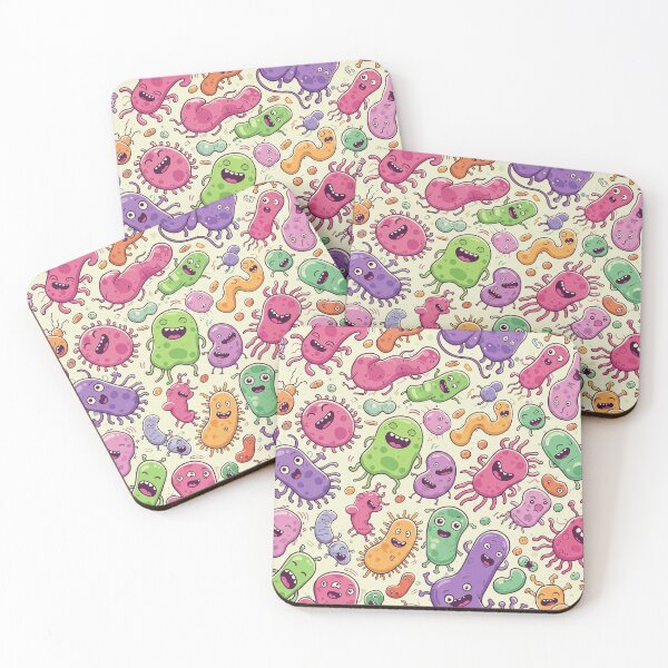 Item preview, Happy Microbe Party Pattern designed and sold by MySignatureItems.