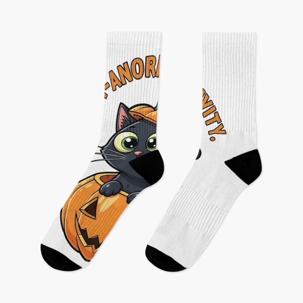 Aperçu de l'œuvre Drôle d'Halloween : ronronnement anormal, drôle de chat aux grands yeux pour Halloween créée et vendue par Uglyandcute.
