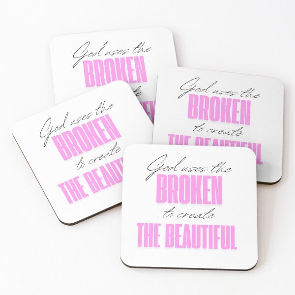 Item preview, God Uses the Broken to Create the Beautiful – Faith Quote Design designed and sold by Teale-Studio.