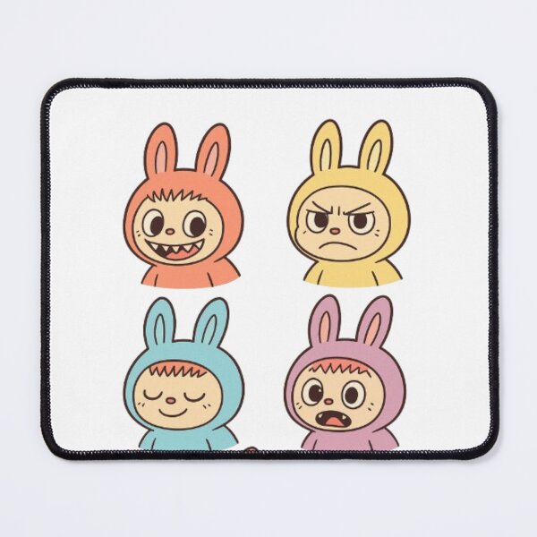 Item preview, Pack de 5 stickers Labubu mignons en costume de lapin coloré designed and sold by MeowLoka ⭐⭐⭐⭐.