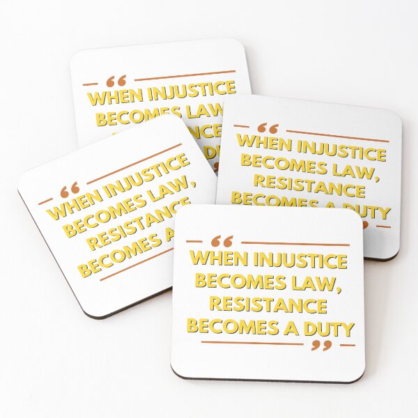 Item preview, When Injustice Becomes Law Quote T-Shirt and Sticker designed and sold by DiverseDazzle.