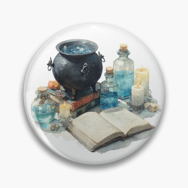 Item preview, Caldron and potion bottles designed and sold by MendaciousMina.