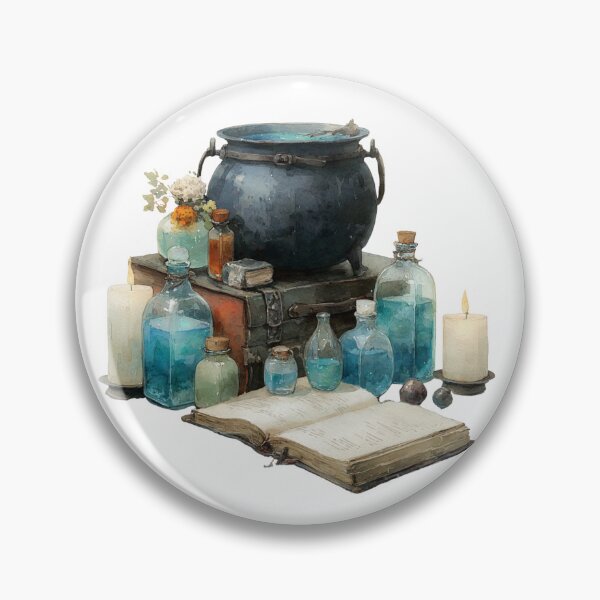 Item preview, Caldron and potion bottles designed and sold by MendaciousMina.