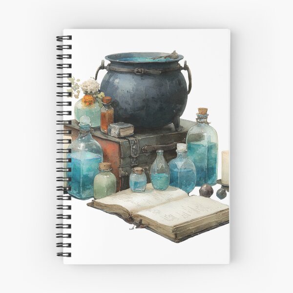Item preview, Caldron and potion bottles designed and sold by MendaciousMina.