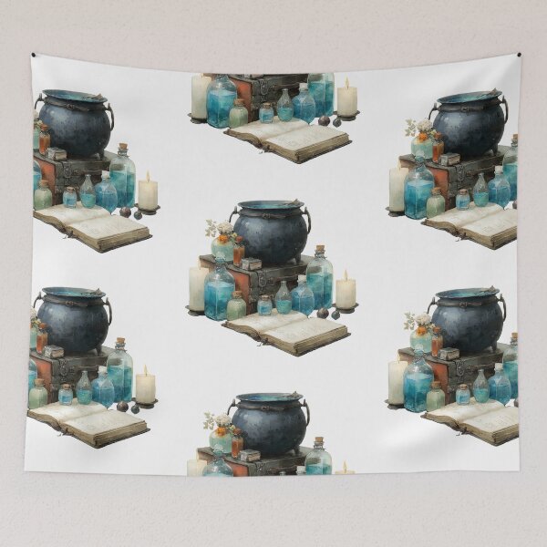 Item preview, Caldron and potion bottles designed and sold by MendaciousMina.
