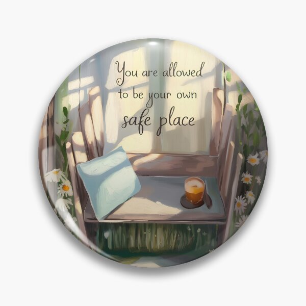 Item preview, You Are Allowed To Be Your Own Safe Place, Self Care Daisy Quote Art designed and sold by MoMidoStore.