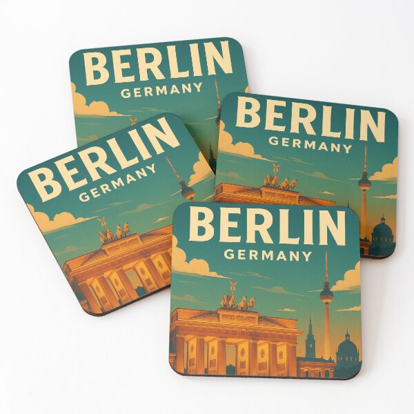 Item preview, Berlin Brilliance – Retro Cityscape with Train & Gate designed and sold by Mo & Ko Design.