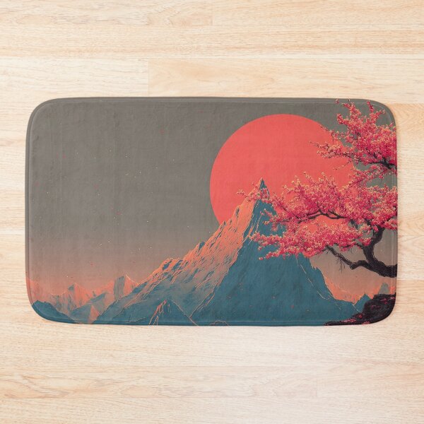 Item preview, Japanese mountain with cherry blossom designed and sold by Newrealis.