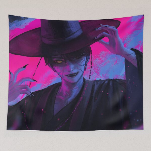 Item preview, Jinu KPop Hunters Demon Boy Intense Smile Sharp Nails Purple Magic Energy designed and sold by juniorcastros.