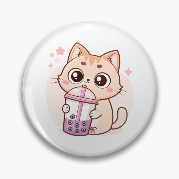 Item preview, Kawaii Cat with Bubble Tea designed and sold by lamabream.