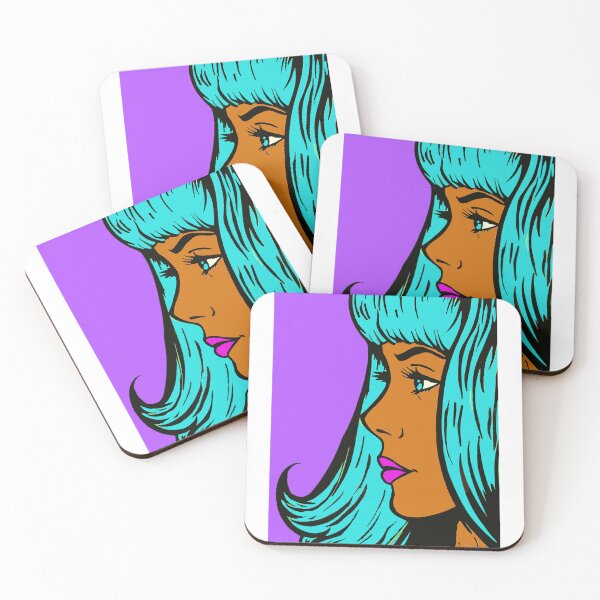 Item preview, Pop Art Girl with Super Blue Hair  designed and sold by Gaz Jarman.