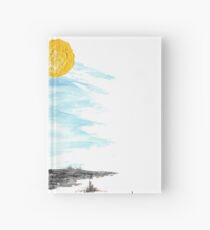Hot Sun Blue Sky Desert Landscape Original Art Hardcover Journal
