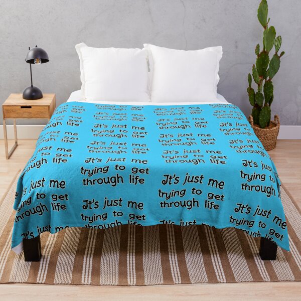 Item preview, It's just me trying to get through life, version a wavy blue designed and sold by mntimg.