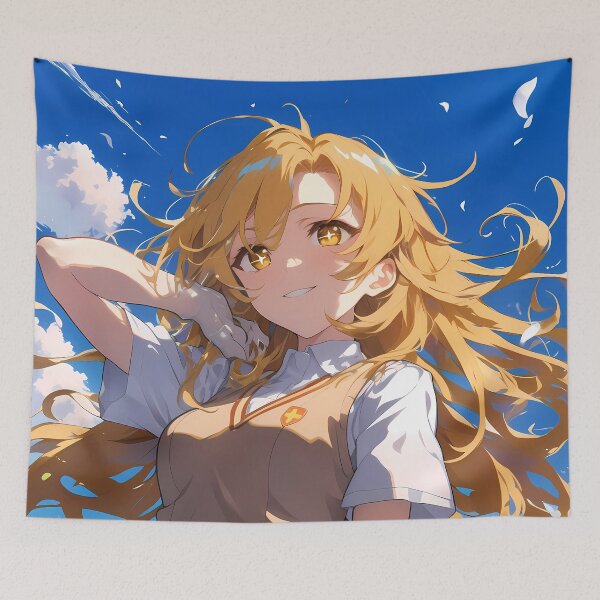 Item preview, Certain Scientific Shokuhou Misaki Railgun Anime Girl Golden Summer designed and sold by juniorcastros.