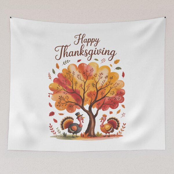 Item preview, Turkey & Pumpkins Happy Thanksgiving designed and sold by brynatshop.