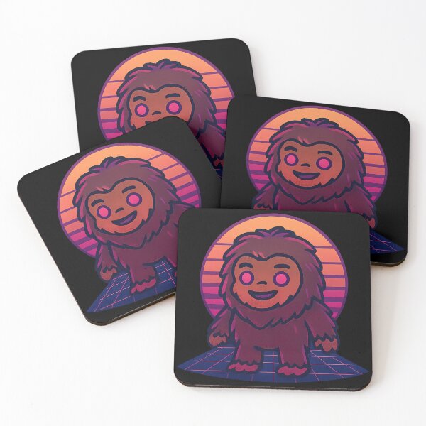 Item preview, Neon Synthwave Sasquatch – Retro 80s Cryptid Design designed and sold by designsbyhw.