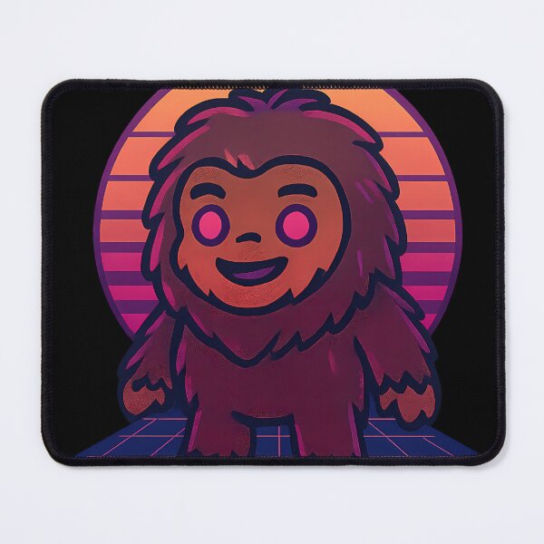 Item preview, Neon Synthwave Sasquatch – Retro 80s Cryptid Design designed and sold by designsbyhw.