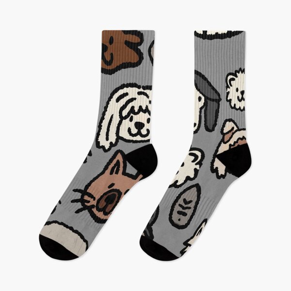 Item preview, Cute Dogs and Cats Pattern, Cartoon Doodle Pet Illustration designed and sold by Timegraf.