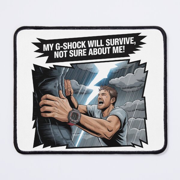 Item preview, G-Shock Survival Comic: Tough Watch Humor designed and sold by WatchesAndMore.
