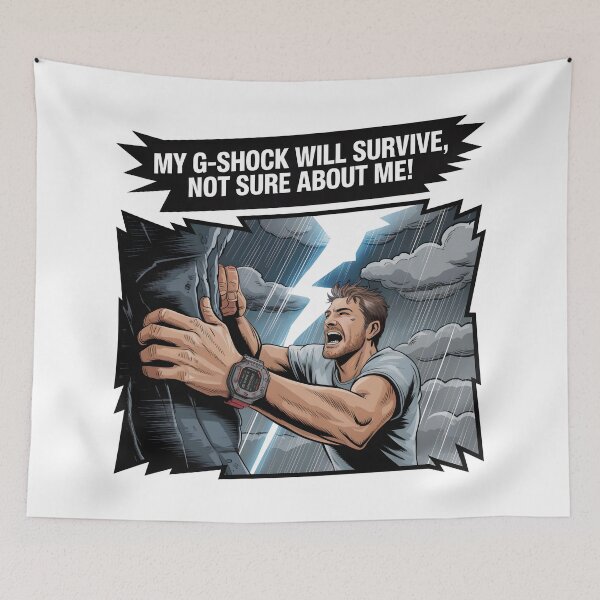 Item preview, G-Shock Survival Comic: Tough Watch Humor designed and sold by WatchesAndMore.