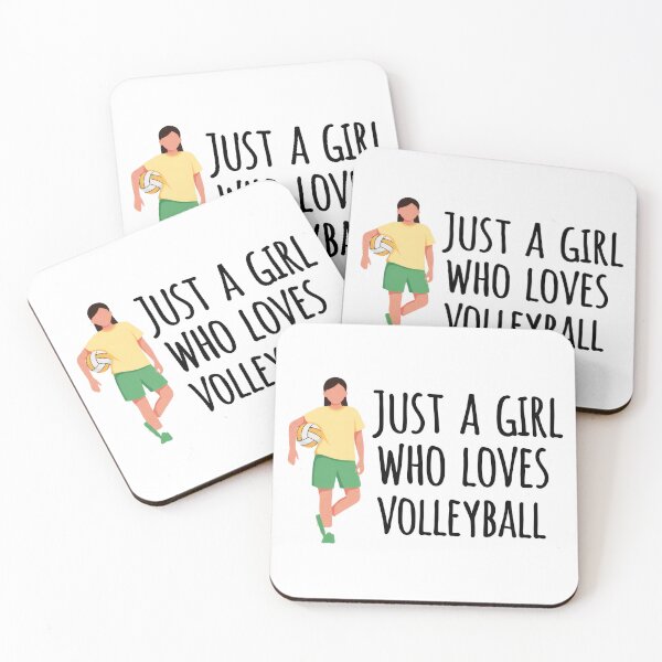 Item preview, Just a Girl Who Loves Volleyball Court Spikes Team Spirit designed and sold by SkeletonsDanger.