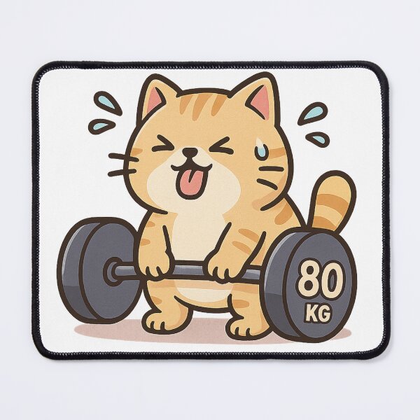 Item preview, Cat Exercises with 80 Kilo Weight designed and sold by mav7designs.