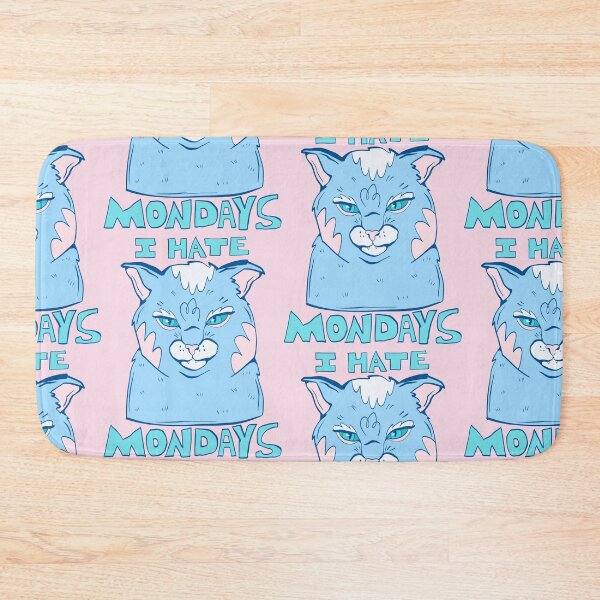 Item preview, I Hate Mondays - Feisty Cat - Grumpy Blue Cats  designed and sold by crestfallenmermaid.