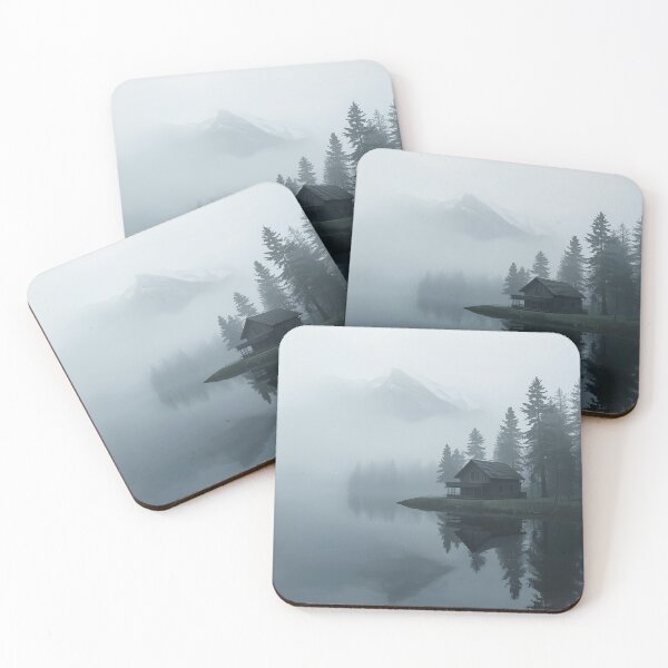 Item preview, Cabin on a Mountain Lake designed and sold by RisingWolfStudio.