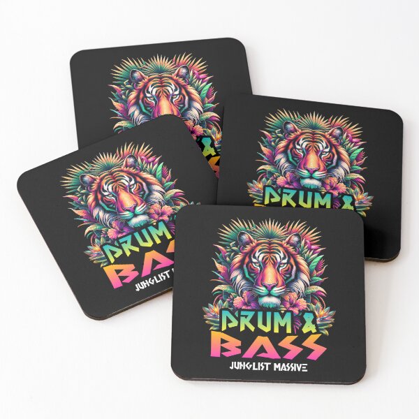 Item preview, DRUM AND BASS  - Tropical Bass Tiger (White)  designed and sold by Discothreadz.